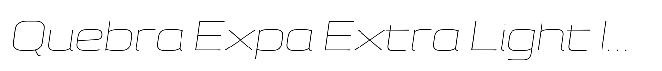 Quebra Expa Extra Light Italic image